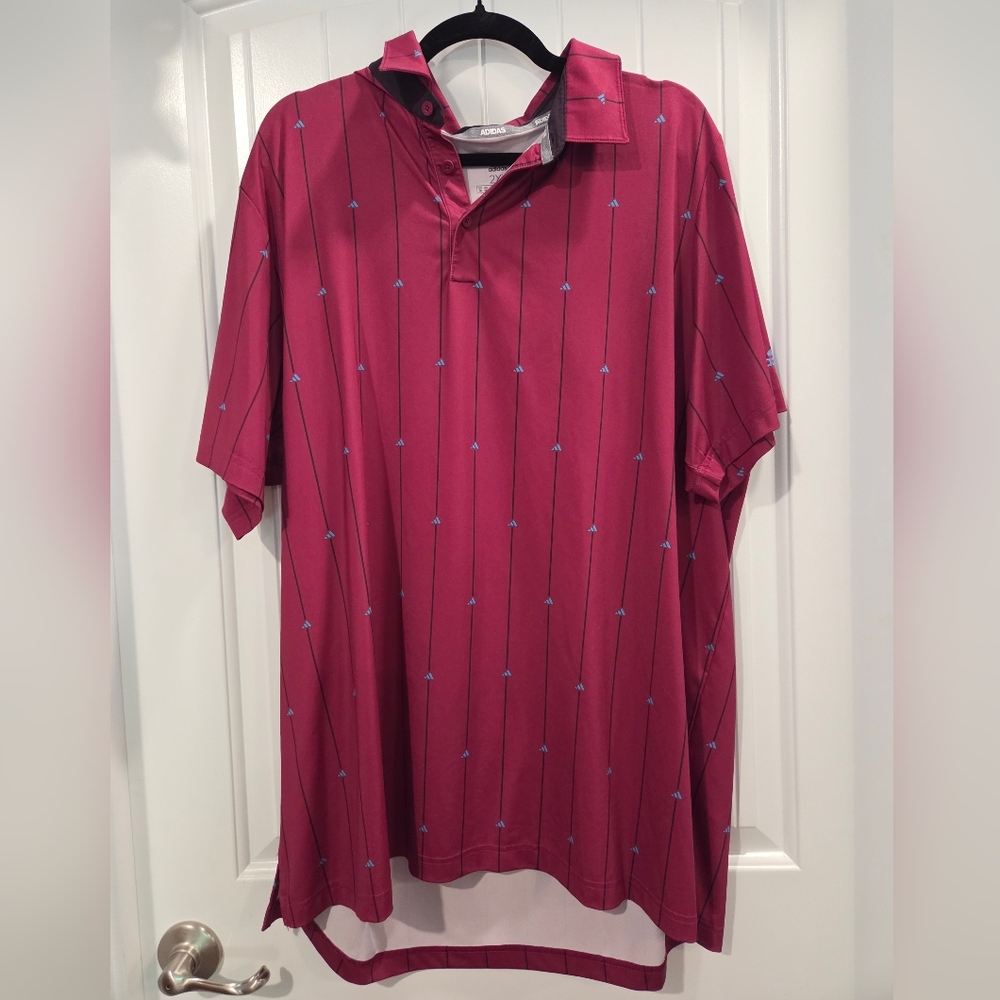 adidas Maroon Polo with Blue Accents